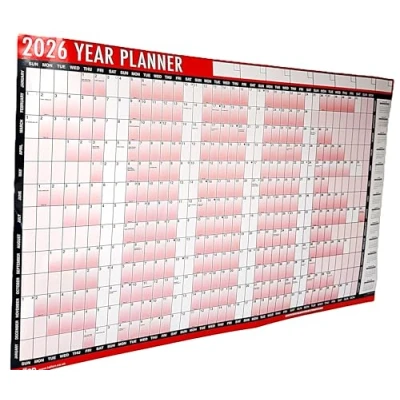 Image of 2024 Year Wall Planner A1 Calendar Large 85cm X 58cm Laminated Unmounted With Stickers And Pen