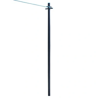 Image of JVL 11 034 Clothes Pole Post with Washing Line and Ground Socket, Heavy Duty, Dark Grey Teal, Pack of 1