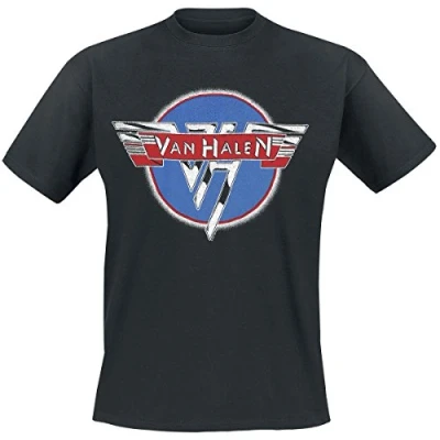 Image of Van Halen T Shirt Chrome Band Logo Official Mens Black L