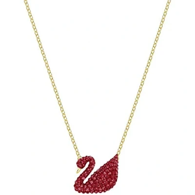 Image of Swarovski Iconic Swan pendant, Swan, Small, Blue, Rhodium plated