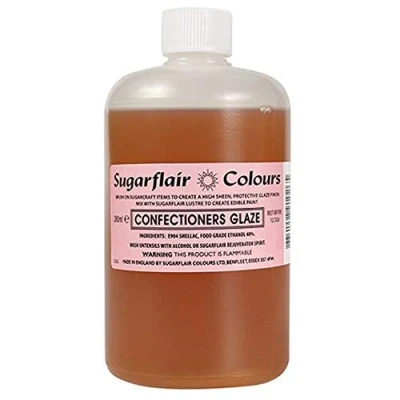 Image of Sugarflair Confectioners Glaze 280ml High Gloss Edible Varnish For Food, Protective Coating Bread, Cakes, Sugarcraft, Rolls, Sugar Flowers, Chocolate