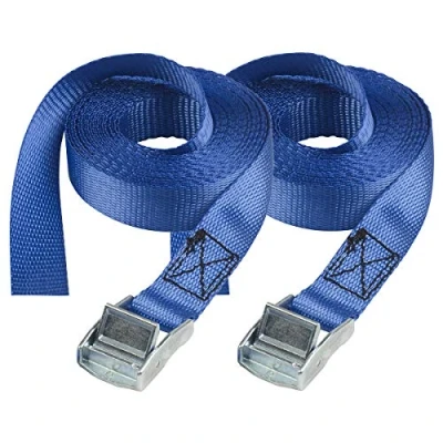 Image of Master Lock 4363EURDAT Straps with Zamac Buckle, Blue, 2,5m x 25mm strap, pack of 2