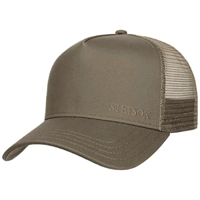 Image of Stetson Classic Cotton Trucker Cap Small Men mesh Baseball Snapback, with Peak, Peak Summer Winter One Size Khaki