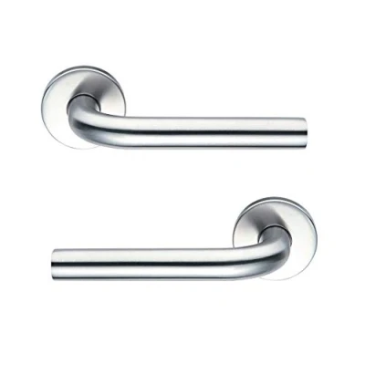 Image of Bricard Tempo 3050766450 Pair of door handles on rosette, stainless steel