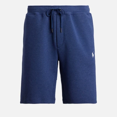Image of Polo Ralph Lauren Double KNIT Short Tracksuit bottoms, Men&#039;s, Size: Medium, Derby blue heather