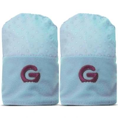 Image of Gummee Baby Scratch Mittens Premium 0 3 Months Adjustable Newborn with Massaging Silicone Bumps Newborn, for Babies Old (Blue)