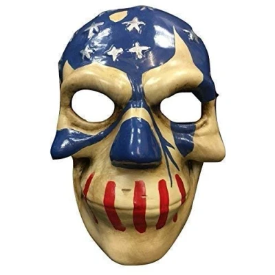 Image of The Purge Mask USA Flag From Election Year 3 Movie Cosplay Halloween Hard Plastic Universal