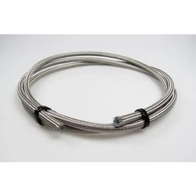 Image of Motorsport PTFE an 3 3AN 1/8&quot; 3MM Metre Stainless Braided Oil Brake Hose Pipe