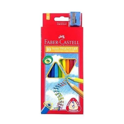 Image of Junior Grip Triangular Coloured Pencils Box 10