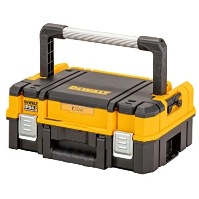 Image of DEWALT TSTAK 2.0 Shallow Box with Organiser and a Long Carry Handle