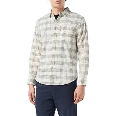 Image of Levi&#039;s Men&#039;s Sunset 1 Pocket Standard Shirt Sharif Tofu (0) S