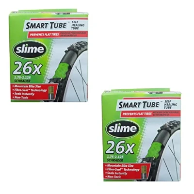 Image of Slime Smart Tube Self Healing 26&quot; x 1.75 2.125 Schrader Inner Tubes (Pack of 2)