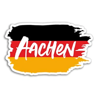Image of 2 x 10cm Aachen Vinyl Stickers Germany Travel Sticker Laptop Luggage #18204 (10cm Wide)