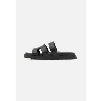 Image of Steve Madden Missile Slippers black, Women&#039;s, Size: 3, Black Leather