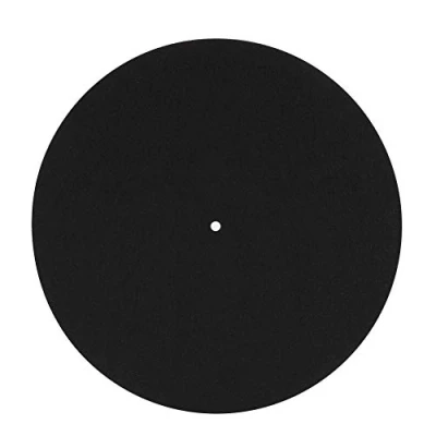 Image of ASHATA Turntable Platter Mat, 2 pcs 12 inch Vinyl Record Players Home Disc Protective Non slip Mat Replacement Accessories, Help Reduce Noise Due to Static and Dust