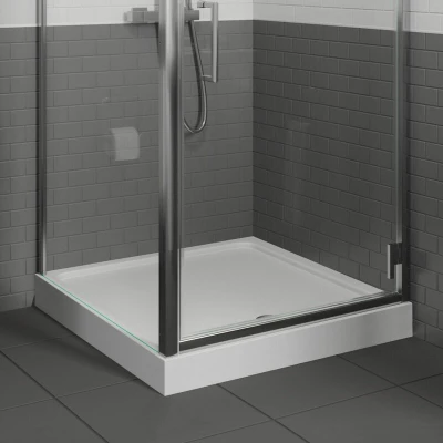 Image of Hydrolux Raised 700 x 700mm Square Shower Tray with Waste