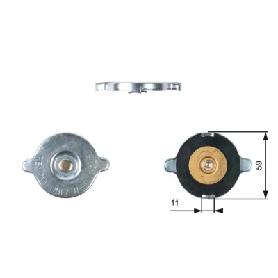 Image of 214309C002 Radiator Cap GATES RC117 59mm NISSAN: Serena