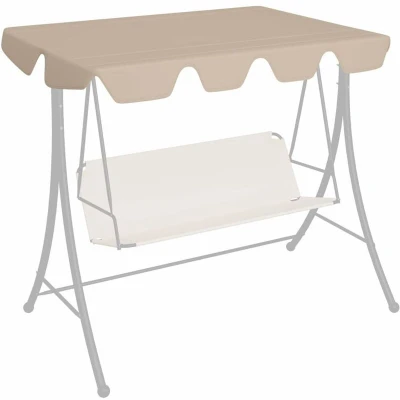 Image of vidaXL Replacement Canopy for Garden Swing Beige 150/130x105/70 cm