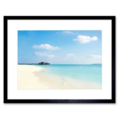 Image of Wee Blue Coo Tropical Beach Caribbean Seaside Photo Framed Wall Art Print