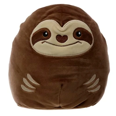 Image of Puckator Cuddlies Plush Sloth Cushion, Childrens Bedroom Decor or Travel Pillow 22x20x15cm Cover With Integrated Filling