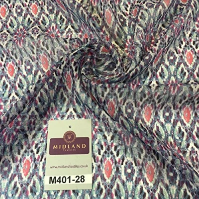Image of Mtex Artistic Mayflower High Street Smooth Chiffon Printed fabric 58&quot; M401 28