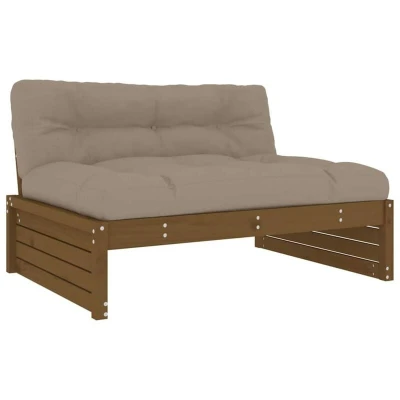 Image of vidaXL Middle Sofa Honey Brown 120x80 cm Solid Wood Pine