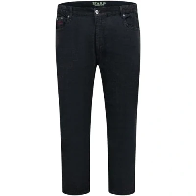 Image of D555 Duke Mens Kingsize Relaxed Comfort Fit Stretch Jeans Elasticated Waist Black 52 Long Leg (Balfour)