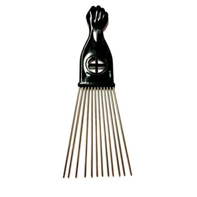 Image of American Dream Hair Pik with Angled Metal Teeth and Iconic Fist Handle, Medium