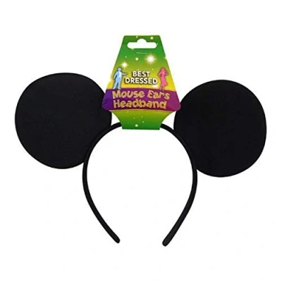 Image of Ladies Mens Mickey or Minnie Mouse Ears Headband Fancy Dress Costume Outfit Accessory (Mickey)