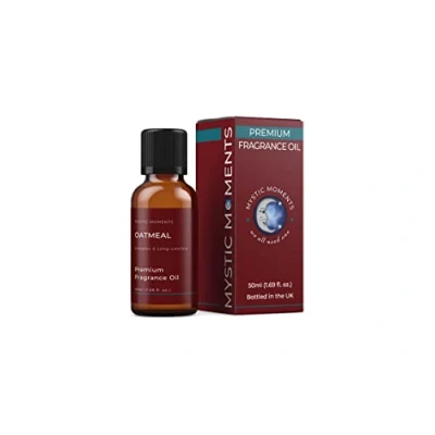 Image of Mystic Moments Oatmeal Fragrance Oil 50ml Perfect for Soaps, Candles, Bath Bombs, Burners, Diffusers and Skin &amp; Hair Care Items