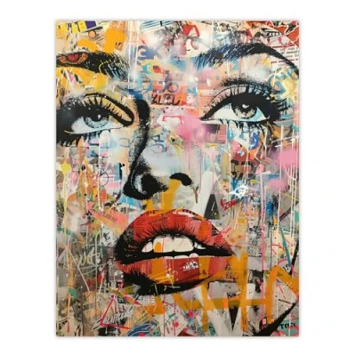 Image of Artery8 Vintage Pop Art Portrait Street Graffiti Living Room Large Wall Poster Print Thick Paper 18X24 Inch