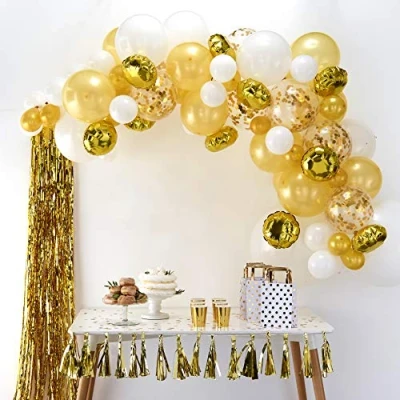 Image of Ginger Ray Gold DIY Balloon Arch Kit Party Decorations 70 Assorted Pack