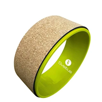 Image of sveltus Roue de Yoga en Liège Wheel, Green/Cork, One Size