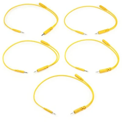 Image of HOSA CMM 545Y 3.5 mm TS with TSF Pigtail to Hopscotch Patch Cables, 1.5 Feet (5 Pieces)