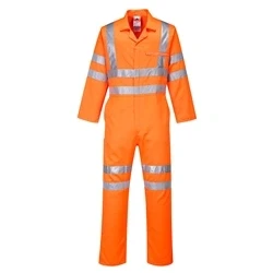 Image of Hi Vis Poly cotton Coverall RIS (Orange) 5XL