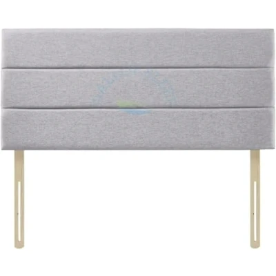 Image of Gallop Sleep Super Padded Eton Chenille Headboard for Divan Bed Bedroom Furniture (Light Grey, Small Double 4 FEET, Height 24 INCHES)