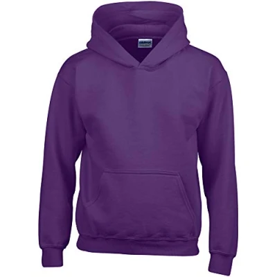 Image of GILDAN Heavy Blend Childrens Unisex Hooded Sweatshirt Top/Hoodie (L) (Purple)