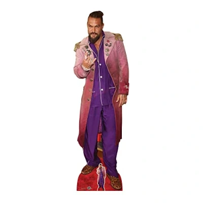 Image of Star Cutouts CS1056 Jason Momoa Purple Lifesize Cardboard Cutout With Mini Actor