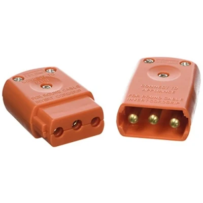 Image of Merriway BH05901 Flex Connector 10 Amp 3 Pin Orange