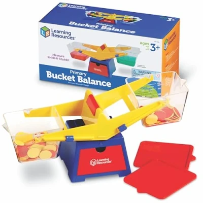 Image of Learning Resources Primary Bucket Balance Teaching Scale 1 Piece, Ages 3+, Maths for Preschool, Classroom Scale, Kids, Science Kids,Back to School Supplies