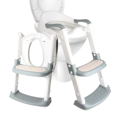 Image of talifoca Children&#039;s Toilet Seat Trainer with Stairs, Upgraded for Boys and Girls, 2 in 1 Splash Non Slip Running Board