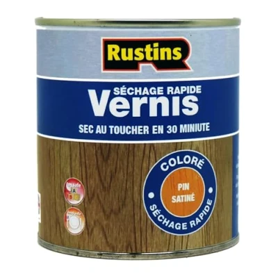 Image of Rustins VSPI1000 1 Litre Quick Dry Varnish Satin Pine