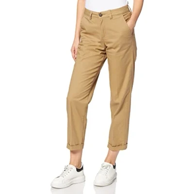 Image of JACK &amp; JONES Women&#039;s Jjxx Jxella Regular Chino Mw Pant Noos Chinos, Petrified Oak, 24W / 32L