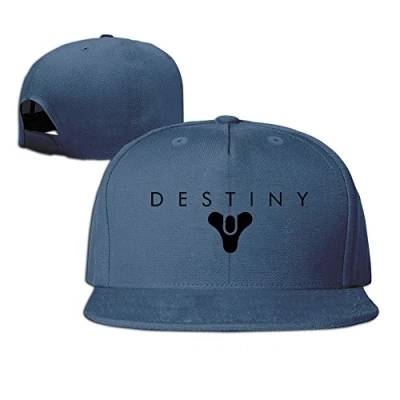 Image of HmkoLo Destiny Logo Cotton Flat Bill Baseball Cap Snapback Hat Unisex
