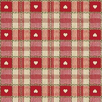 Image of PVC Sweetheart Check Vinyl Oilcloth Tablecloth Karina Home .Width140 (Red, 3.Meter)