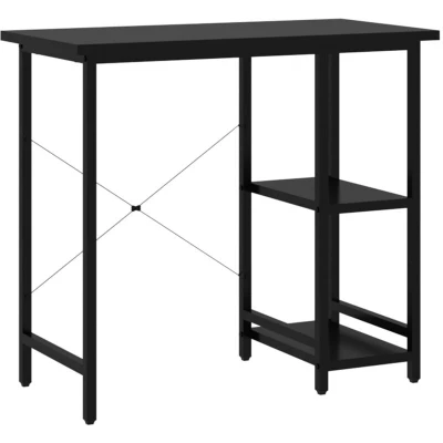 Image of vidaXL Computer Desk Black 80x40x72 cm MDF and Metal