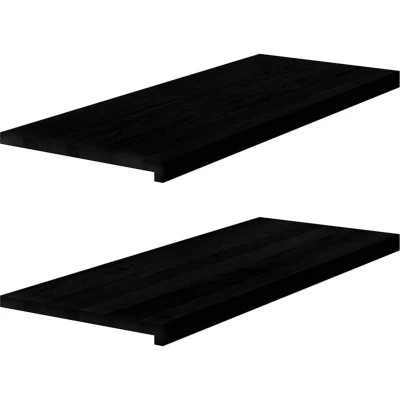 Image of vidaXL Window Sills 2 pcs Dark Brown 100x40x2 cm Solid Wood Oak