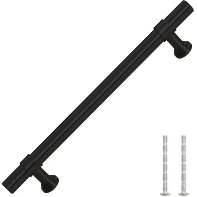Image of vidaXL Cabinet Handles 10 pcs Black 128 mm Stainless Steel