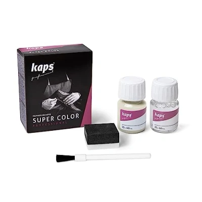 Image of Kaps Dye With Primer For Natural And Synthetic Leather Shoes Super Color Preparer, 153 Off White, 25ml 0.85 fl. Oz.