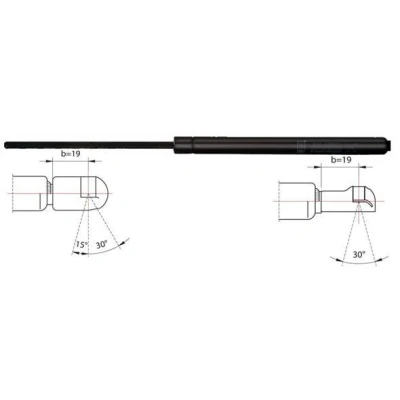 Image of 7700427547, 7700838005, 7700846538 Tailgate strut METZGER 2110251 590N 475mm